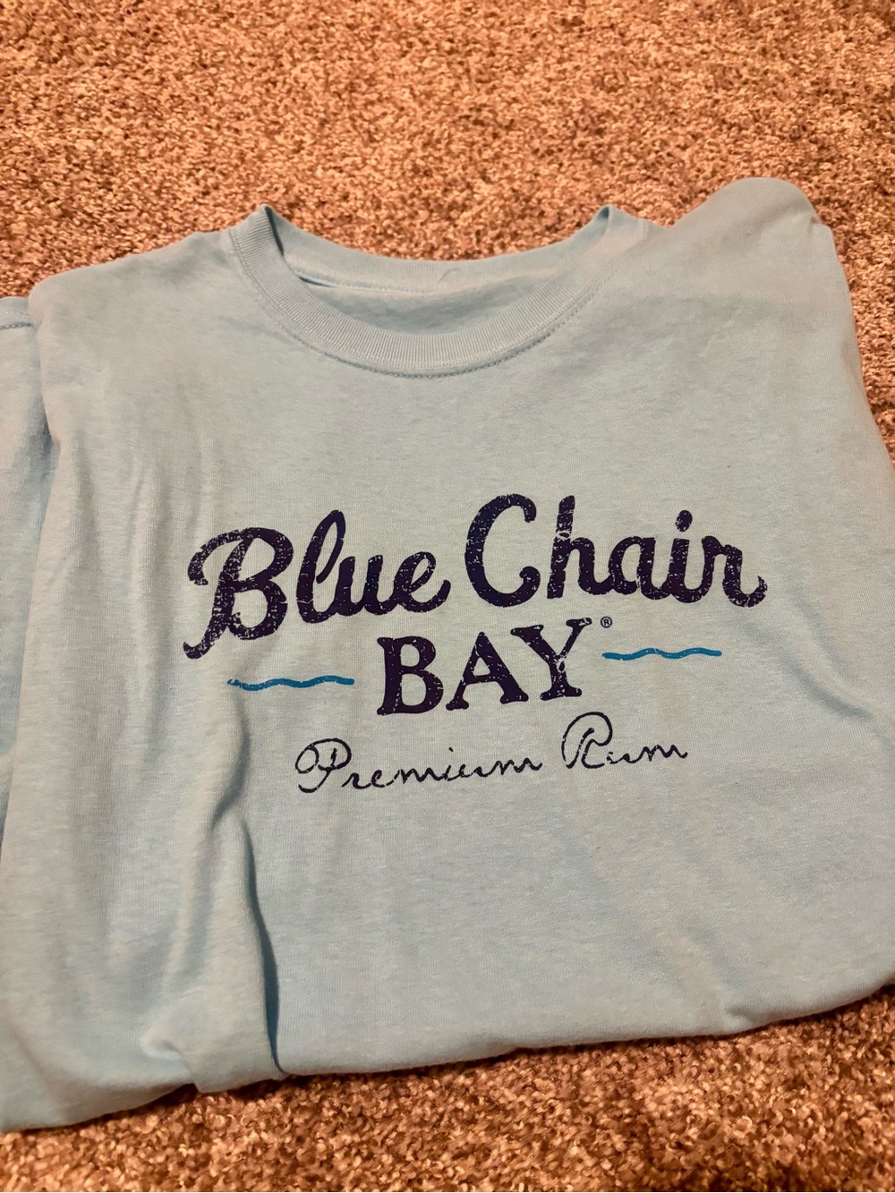Blue Chair Bay Logo Tee - Light Blue with Navy Print